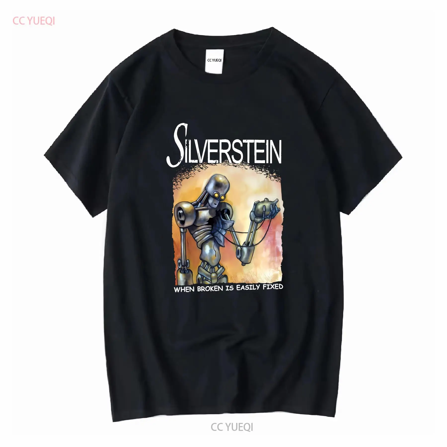 Vintage Flannel Shirt - Silverstein Black T Shirt Size S