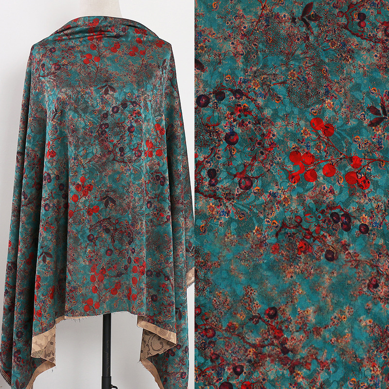 Printed Floral Shirt - 1m Floral Printed Fabric Imitation Xiangyun