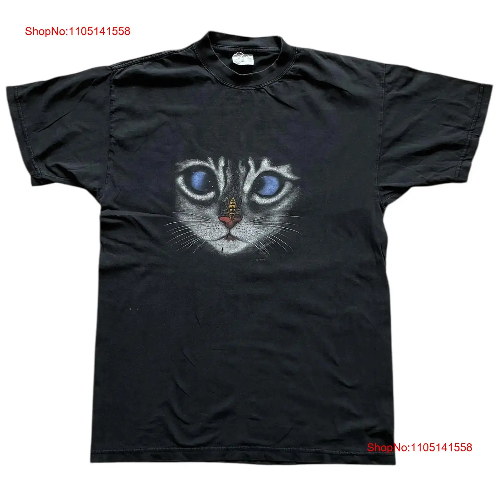 Vintage Fashion London - Vintage 90s Cat T Shirt Large