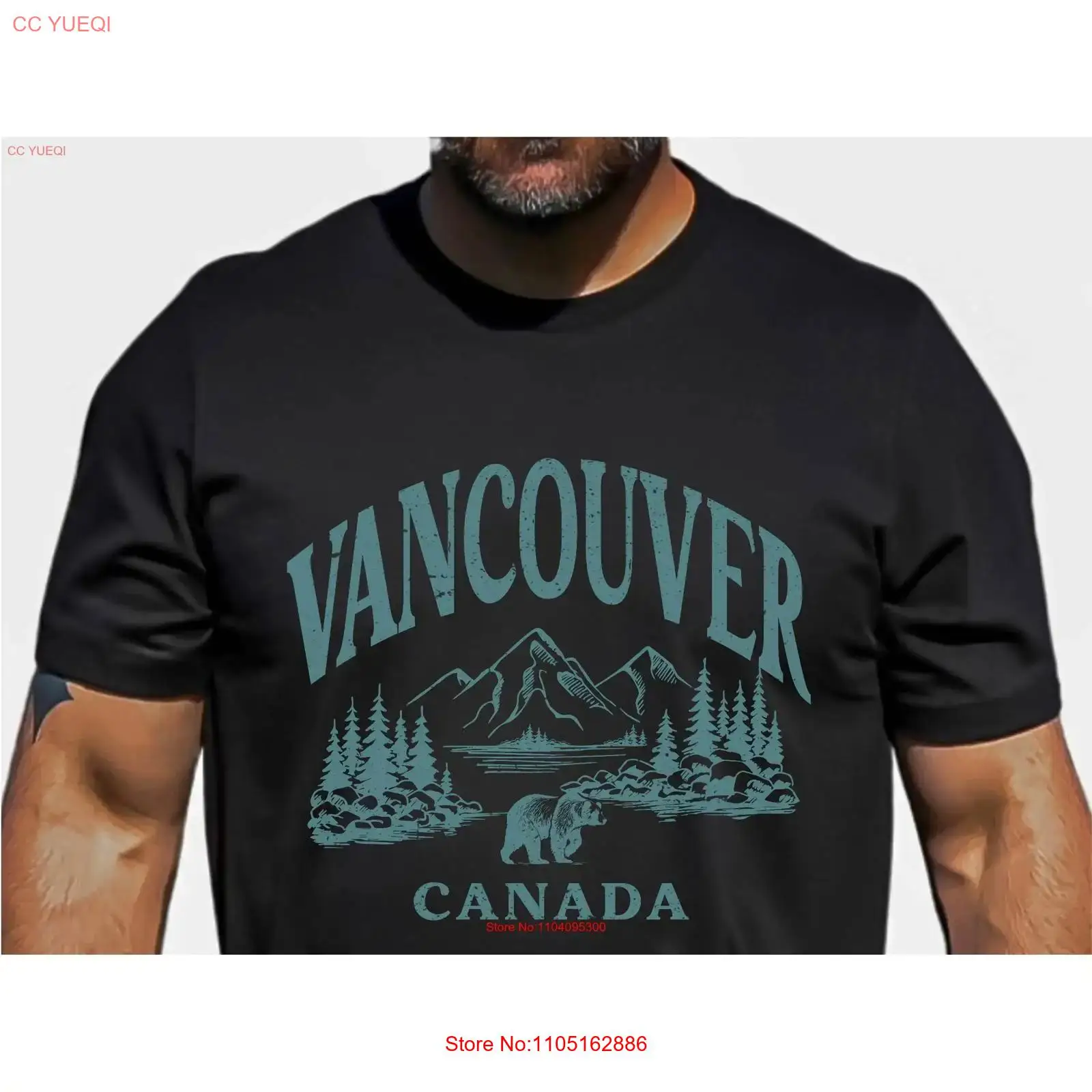 Vintage Fashion Vancouver - Vintage Vancouver T Shirt Teal Mountains