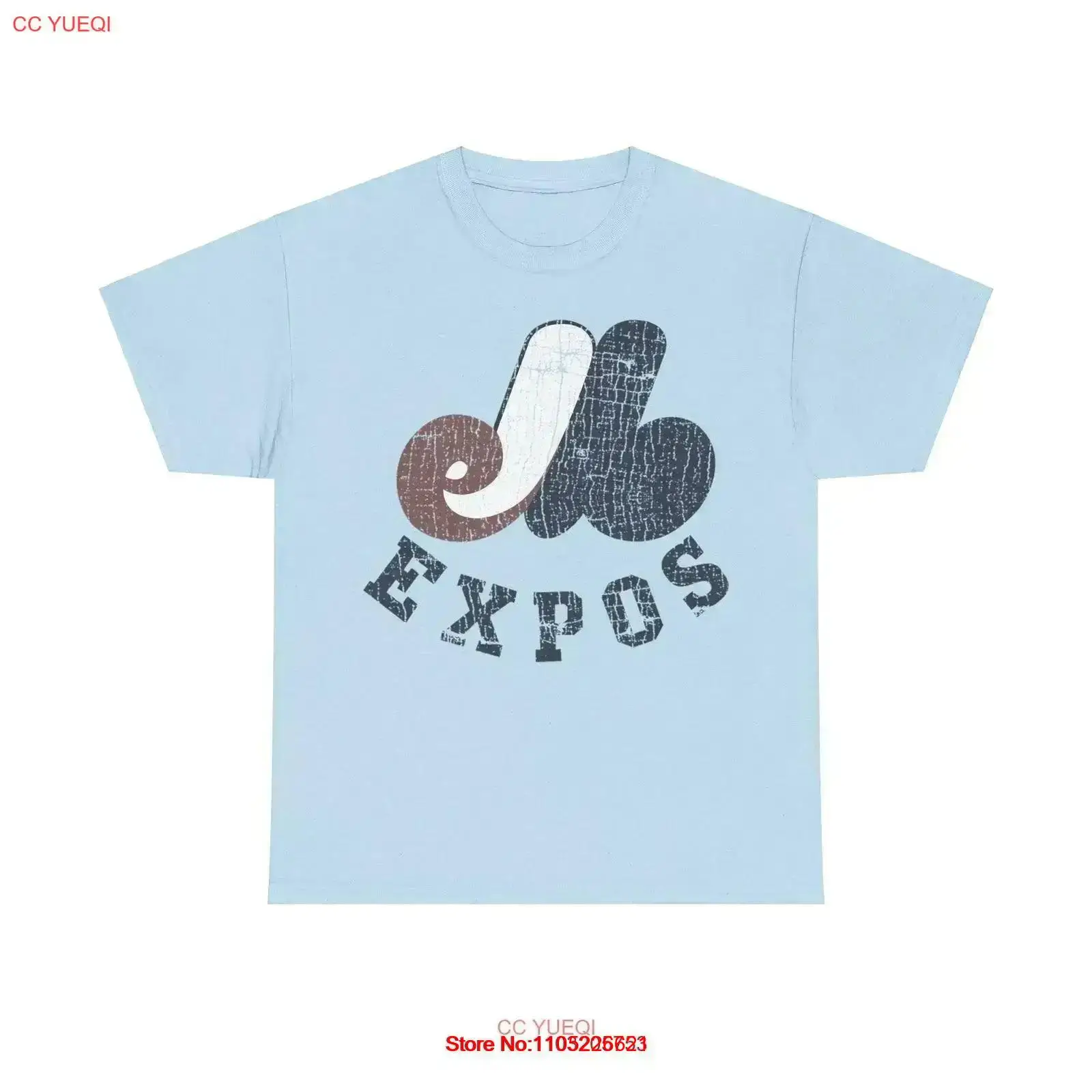 Vintage Fashion Expo - Montreal Expos Distressed Logo Baseball T