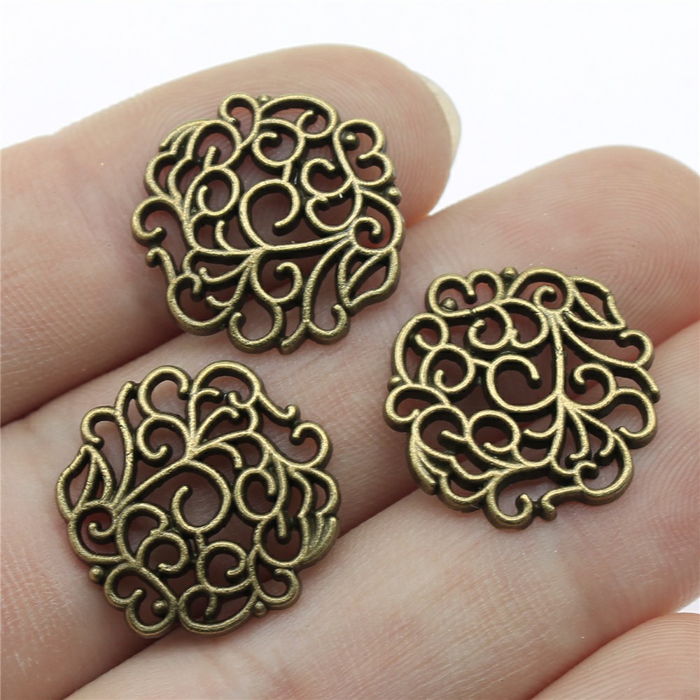 Vintage Fashion Online - 10pcs 18x18mm 2 Colors Antique Silver