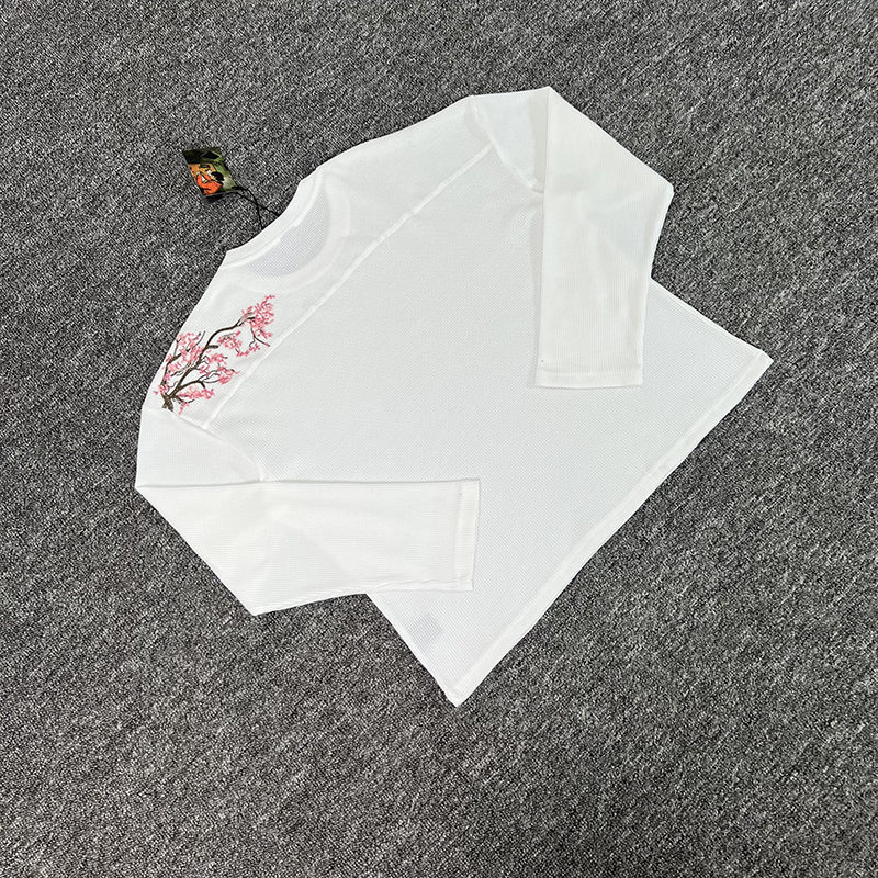 Printed Floral Shirt - 26ss DERSCHUTZE Long Sleeved White Waffle