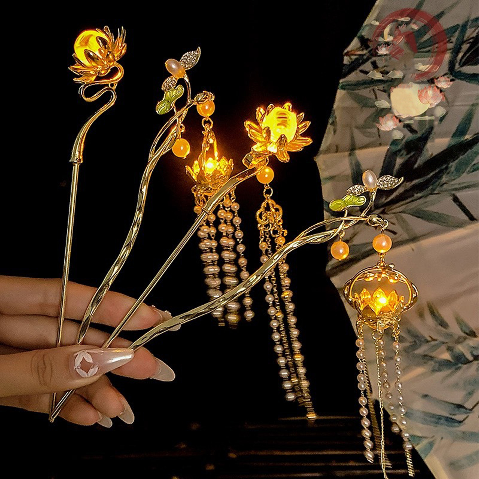 Vintage Fashion Ai - Luminous Flower Hairpin For Women Creative