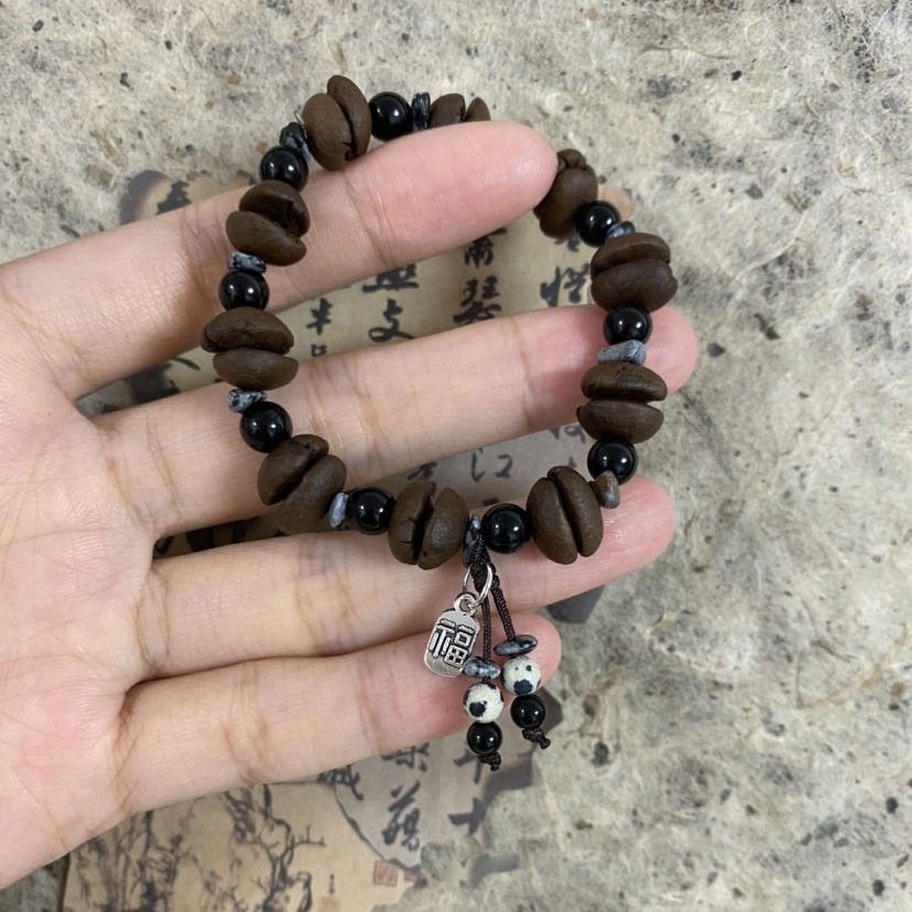Vintage Fashion Enthusiasts - Creative coffee bean Chinese style bracelet