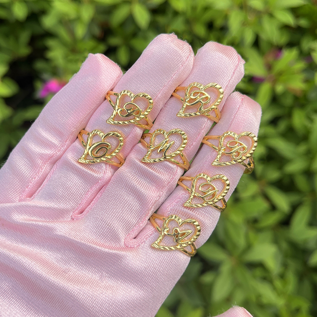 Vintage Fashion Wholesale - Wholesale Custom 26 Initials Heart Ring