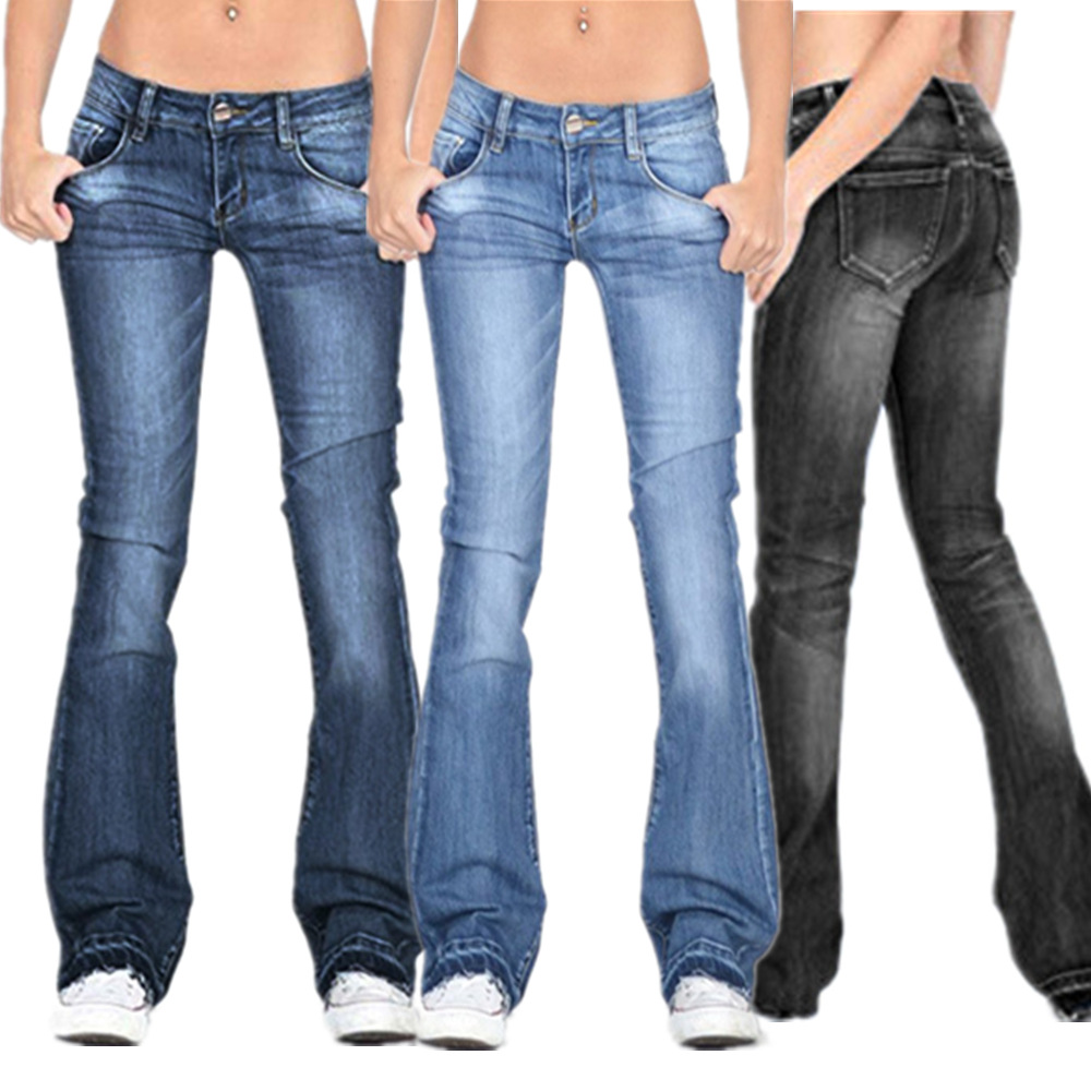 Mom Jean High Rise - Spring Summer Black Low Rise Flared