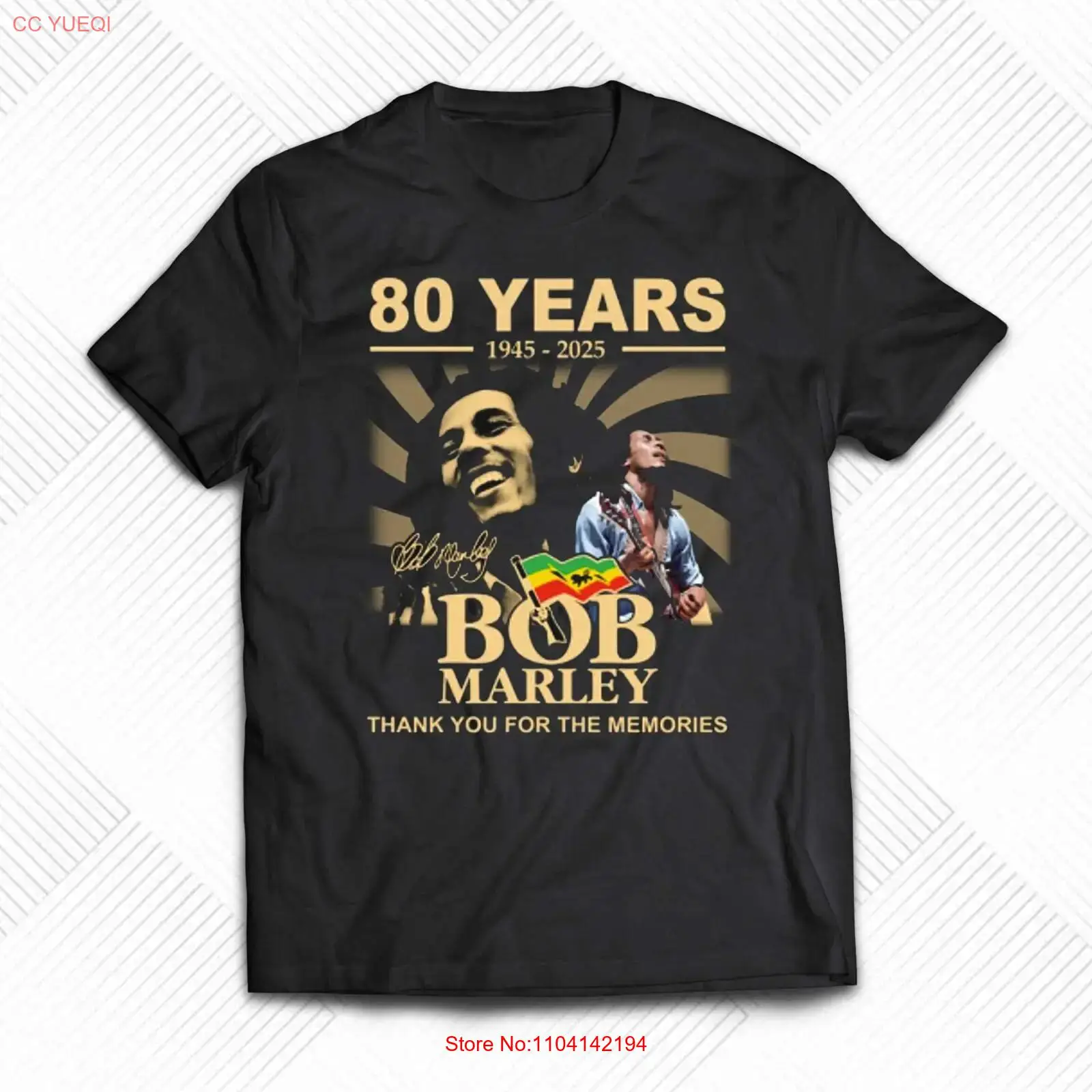 Vintage Fashion Years - 80 Years 1945 2025 Bob Marley