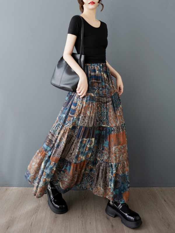 Elegant Abstract Print Silk Ha - Vintage Fashion Years recensione e prezzo