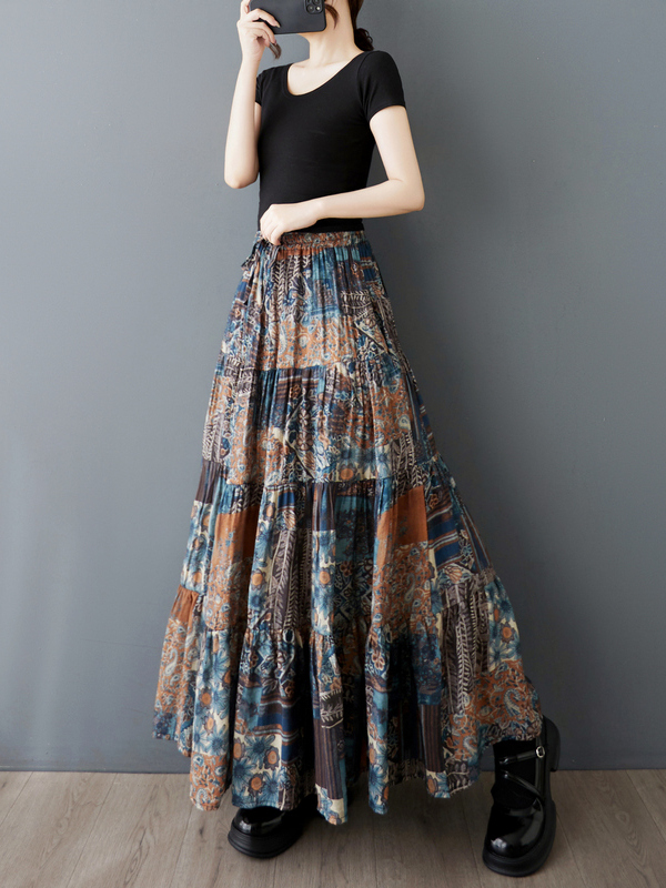 Elegant Abstract Print Silk Ha - Vintage Fashion Years recensione e prezzo