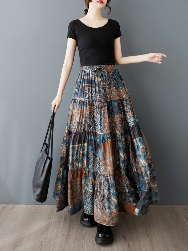 Elegant Abstract Print Silk Ha - Vintage Fashion Years recensione e prezzo