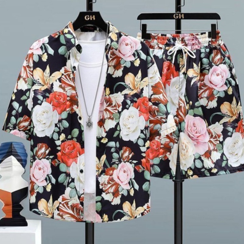 Summer Men Travel Outfit Ice S - Printed Floral Shirt recensione e prezzo