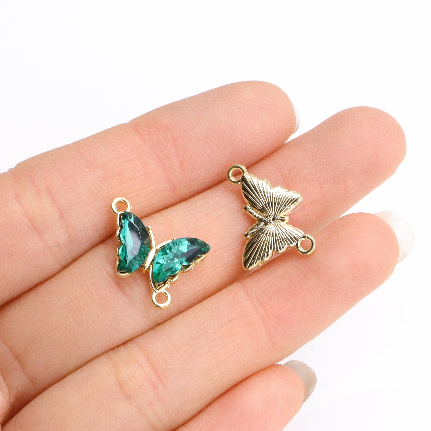 10Pcs Crystal Glass Butterfly  - Vintage Fashion Necklace recensione e prezzo