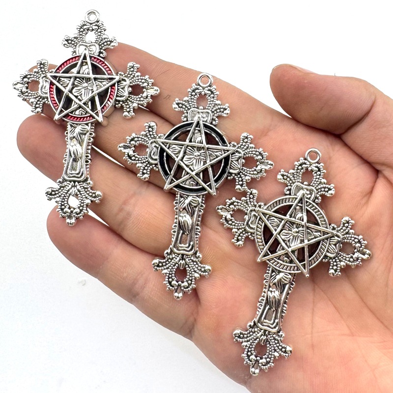 2pcs 30x15mm Gothic Big Cross  - Vintage Fashion Online recensione e prezzo