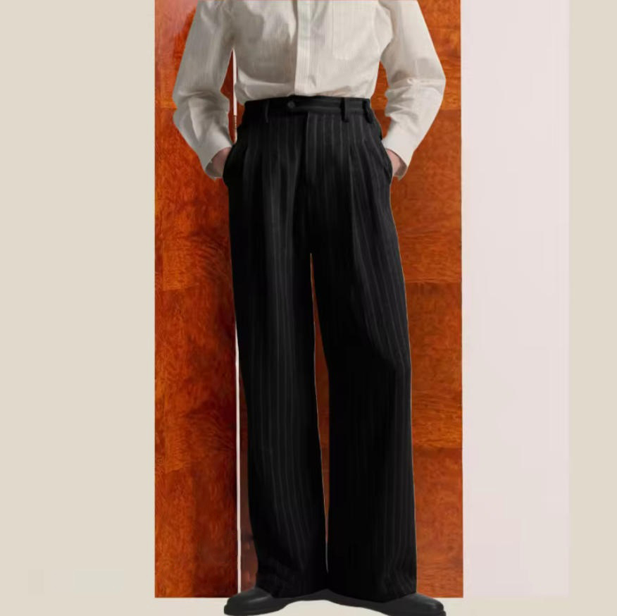 Men's Striped Pants High-Stree - Vintage Fashion Old Money recensione e prezzo