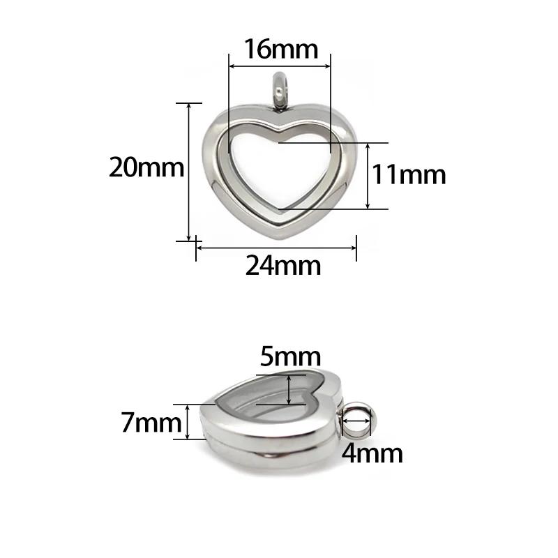 24mm 30mm heart Floating Locke - Vintage Fashion Necklace recensione e prezzo