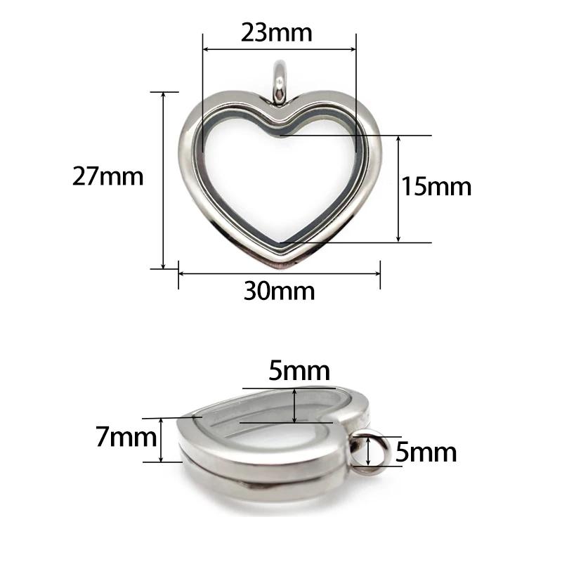 24mm 30mm heart Floating Locke - Vintage Fashion Necklace recensione e prezzo