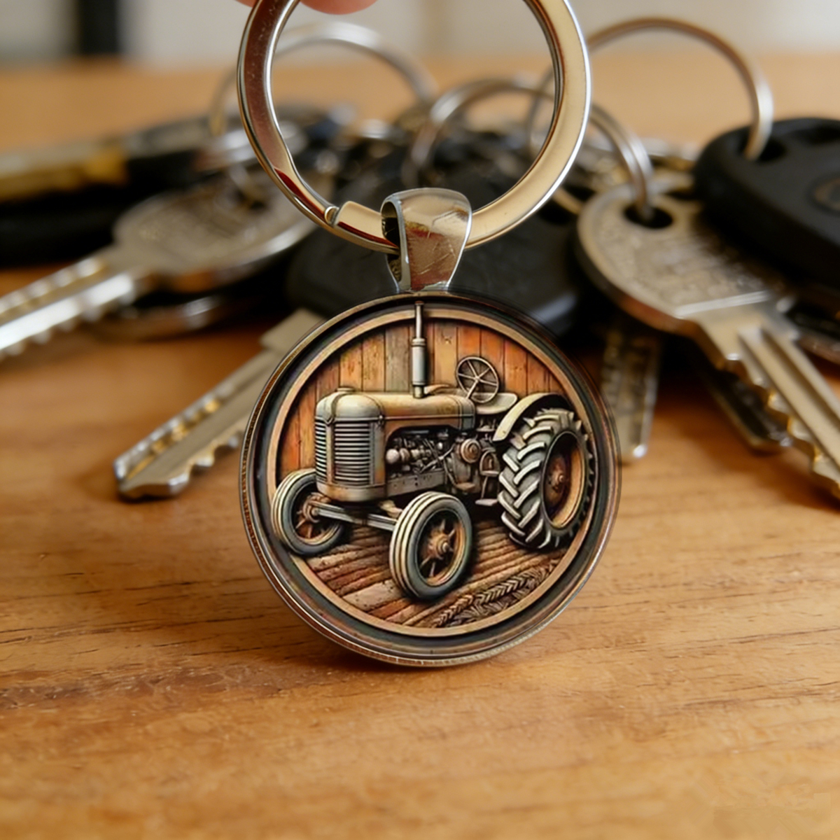 1pc Retro Tractor Keychain Vin - Vintage Fashion Enthusiasts recensione e prezzo