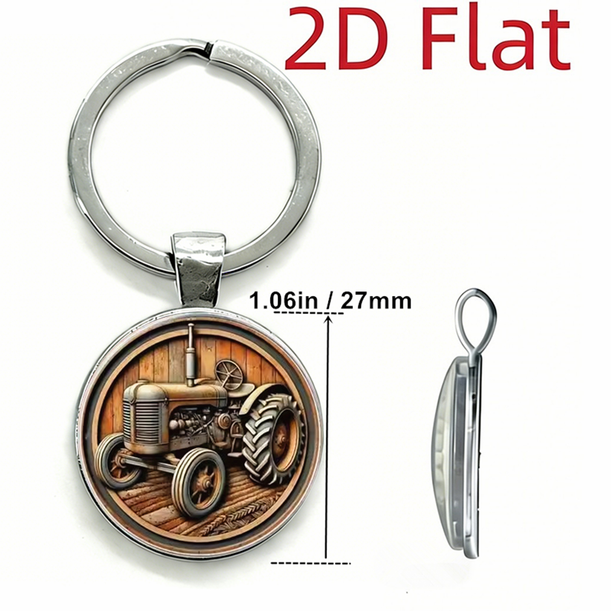 1pc Retro Tractor Keychain Vin - Vintage Fashion Enthusiasts recensione e prezzo