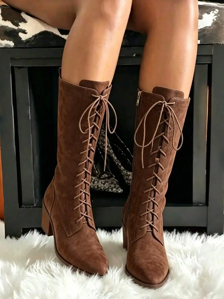 Womens Black Leather Mid Calf  - Vintage Zipper recensione e prezzo