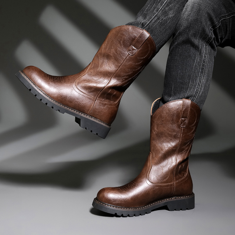 Fashion Mens Cowboy Boots New  - Vintage Fashion Online recensione e prezzo