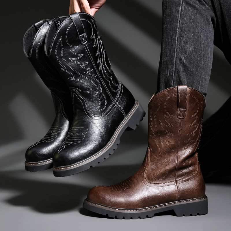 Fashion Mens Cowboy Boots New  - Vintage Fashion Online recensione e prezzo