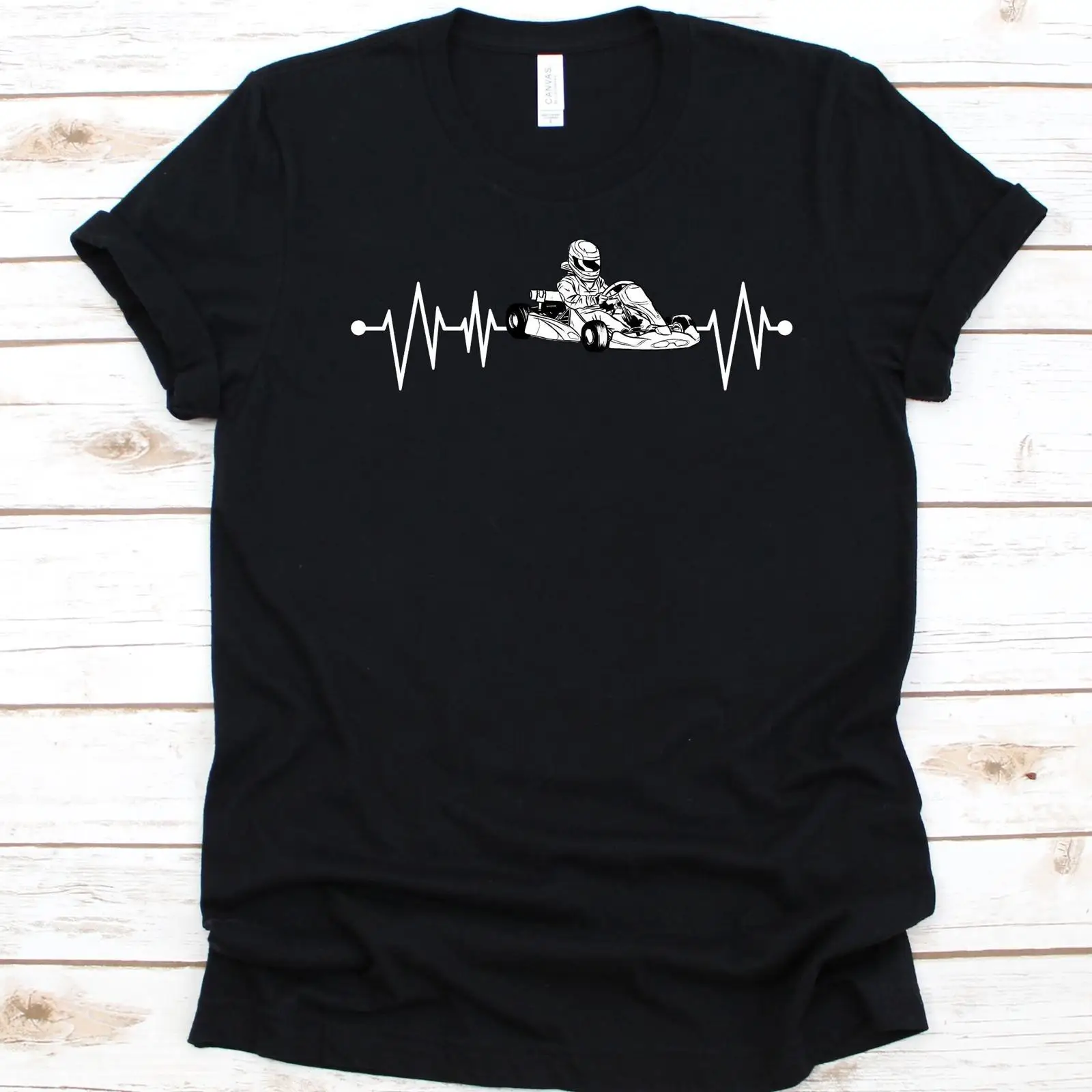 Go Kart Racing Heartbeat T Shi - Vintage Fashion Enthusiasts recensione e prezzo