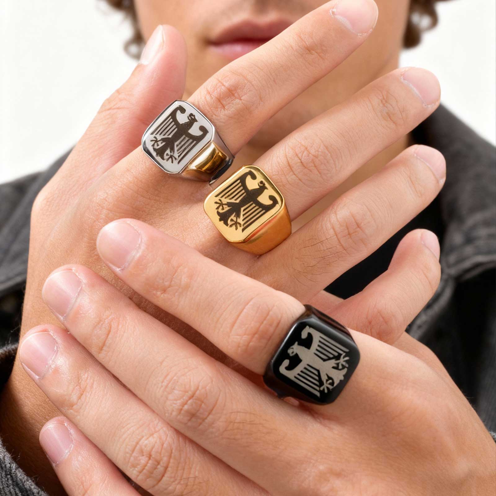 Custom Flying Hawk Eagle Ring  - Vintage Fashion Wholesale recensione e prezzo