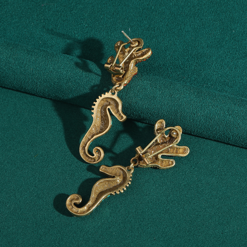 Vintage Blue Seahorse Drop Ear - Vintage Fashion Trends 2025 recensione e prezzo