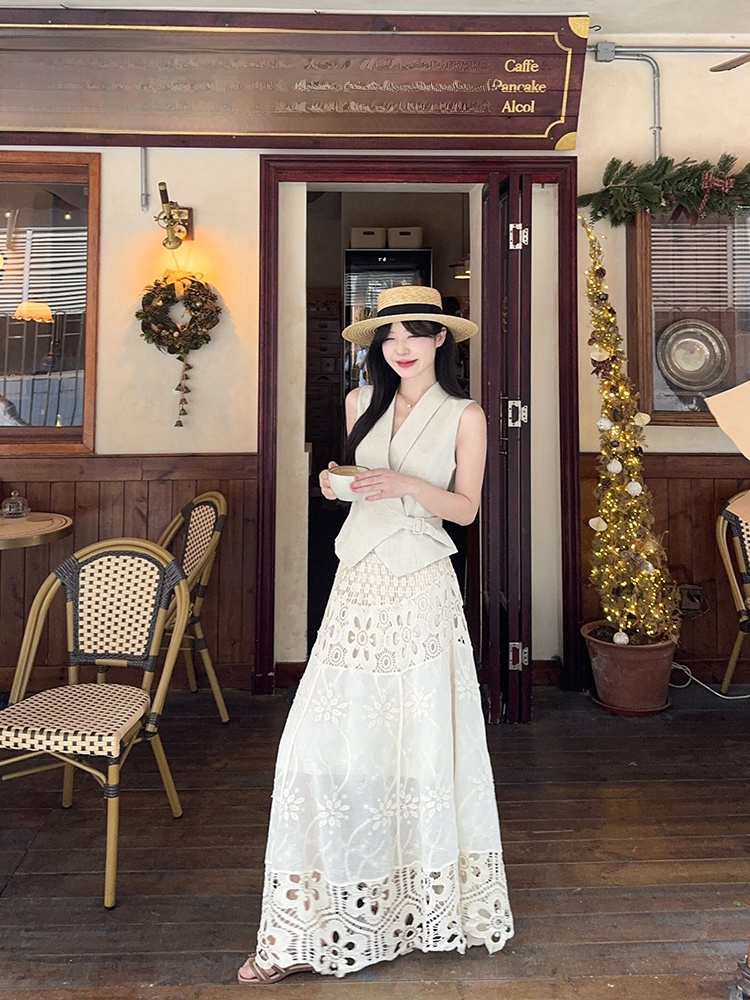 Fashionable V-neck Waist-cinch - Vintage Fashion Old Money recensione e prezzo