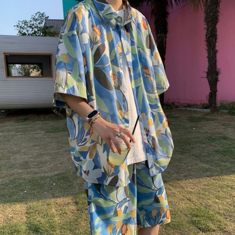 Ice Silk Floral Short Sleeve M - Printed Floral Shirt recensione e prezzo