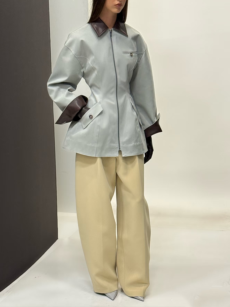 Leather-paneled jacket, a vint - Vintage Fashion Old Money recensione e prezzo