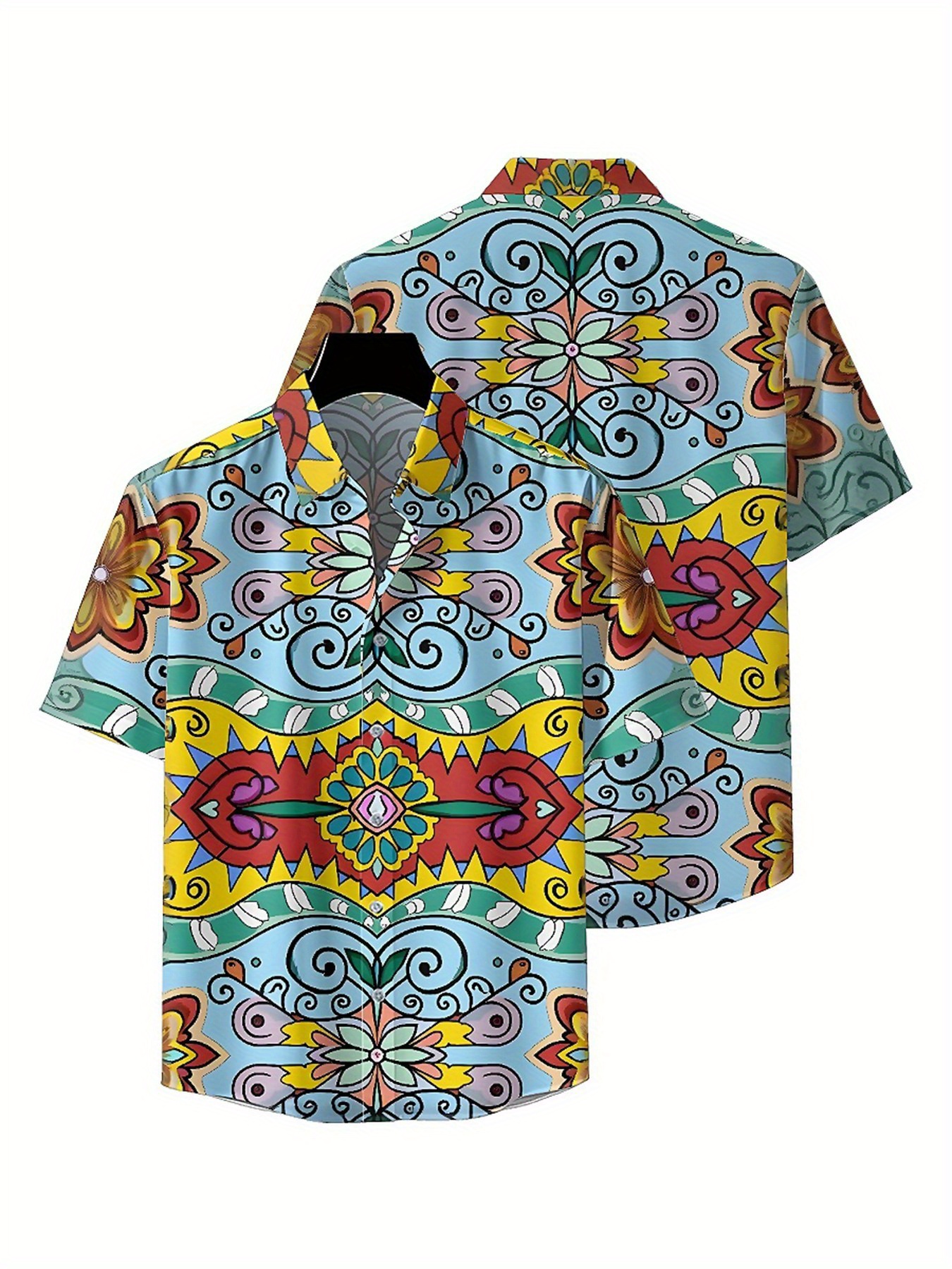 Men's Plus Size Hawaiian Shirt - Printed Floral Shirt recensione e prezzo