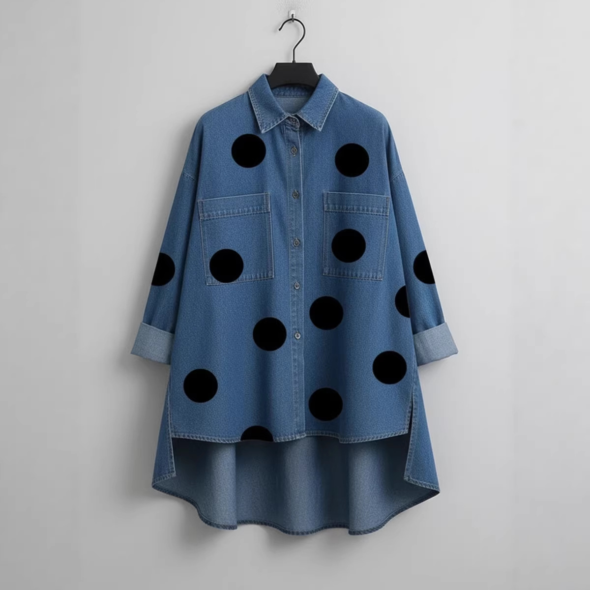 Printed Faux Denim Shirt Stand - Printed Floral Shirt recensione e prezzo