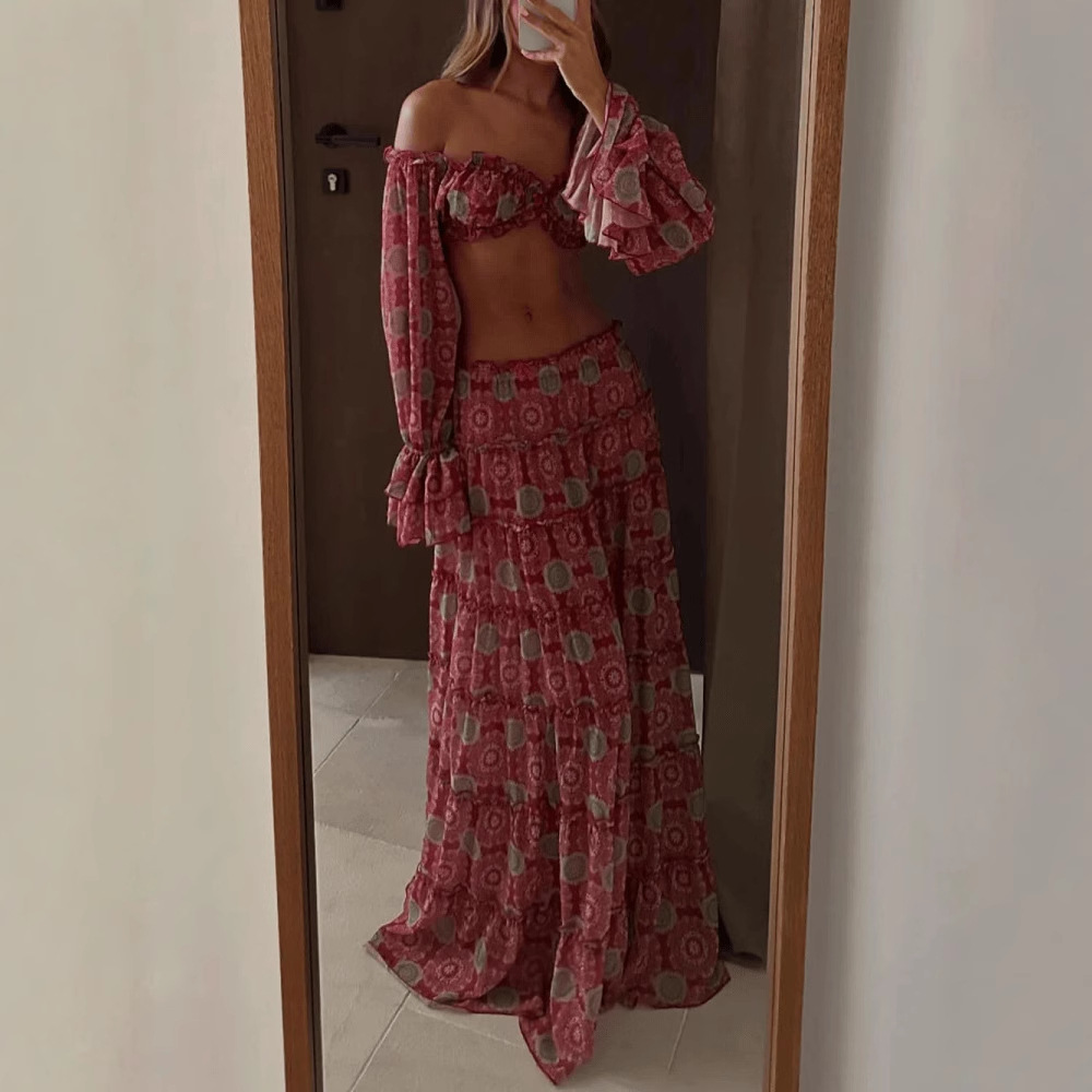 Vintage Print Skirt Two Piece  - Vintage Fashion Ai recensione e prezzo