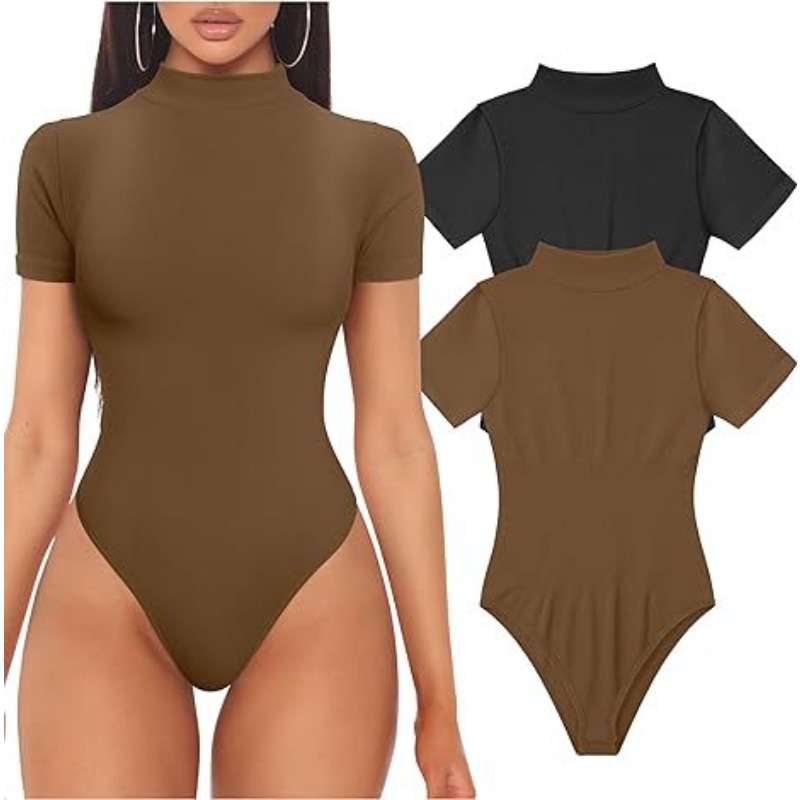 Short Sleeve Turtleneck Bodysu - Vintage Fashion Ai recensione e prezzo
