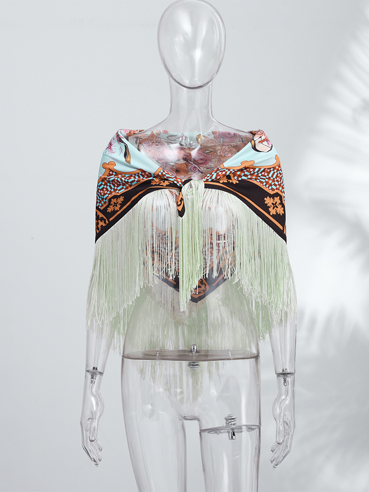 Vintage Printed Tassel Square  - Vintage Fashion Ai recensione e prezzo