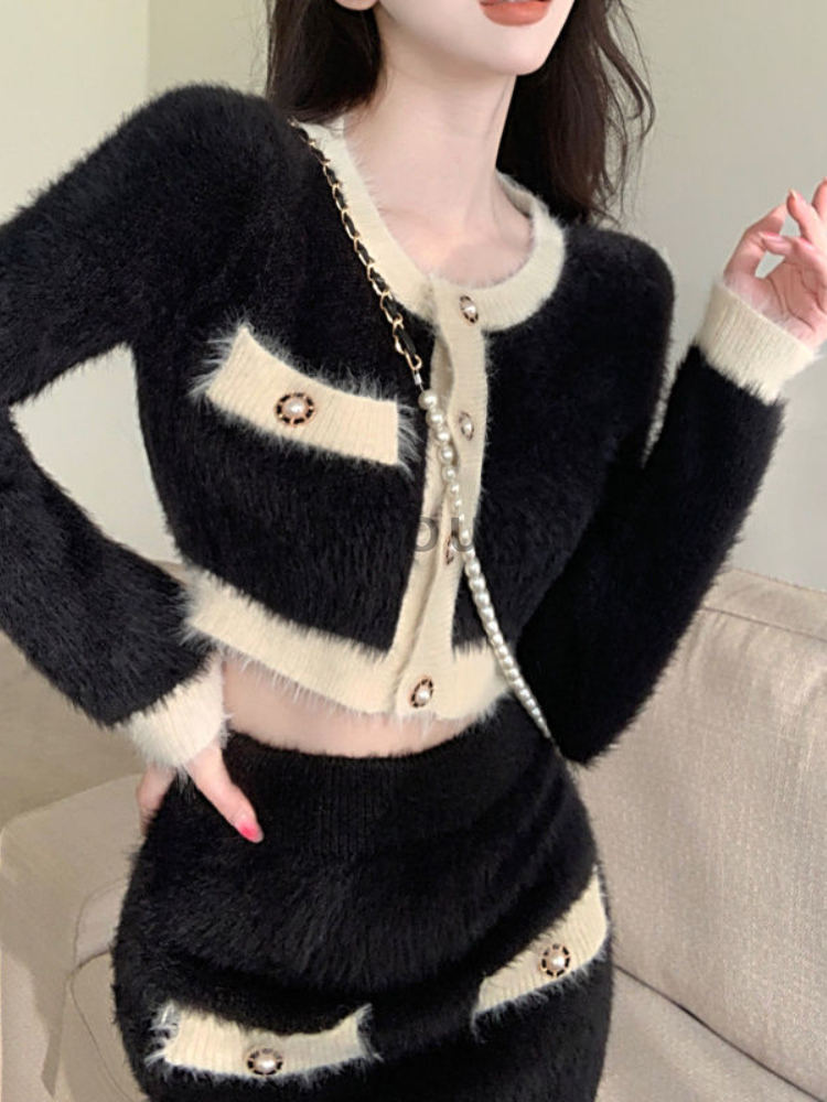 Winter Fluffy Knit 2 Piece Set - Vintage Fashion Pieces recensione e prezzo