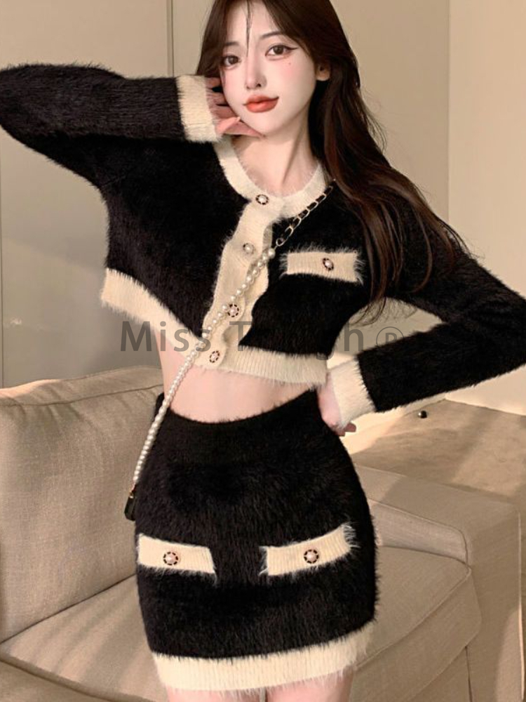 Winter Fluffy Knit 2 Piece Set - Vintage Fashion Pieces recensione e prezzo