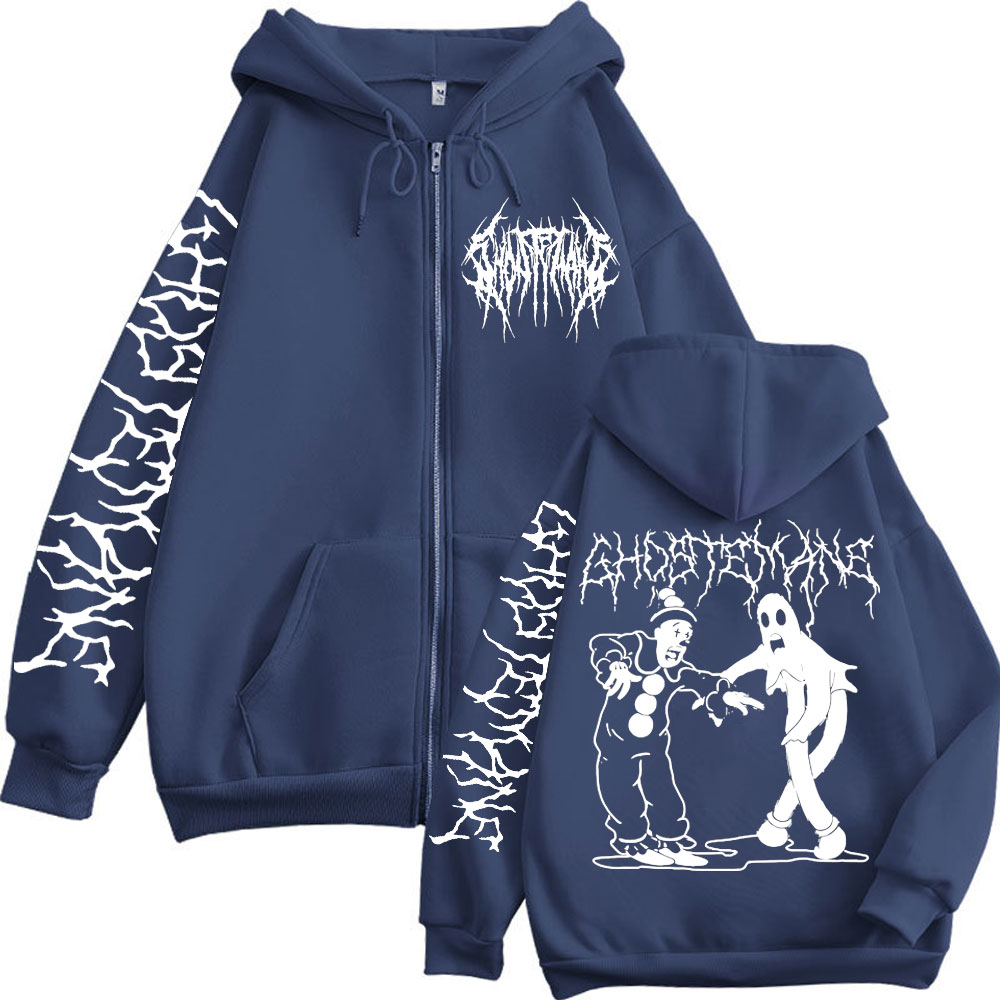 Ghostemane Print Zipper Hoodie - Vintage Fashion Pop Up recensione e prezzo