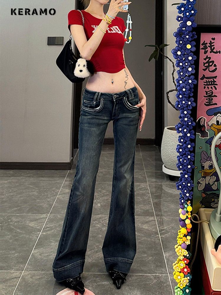 Streetwear y2k Flare Jeans Dis - Mom Jean High Rise recensione e prezzo