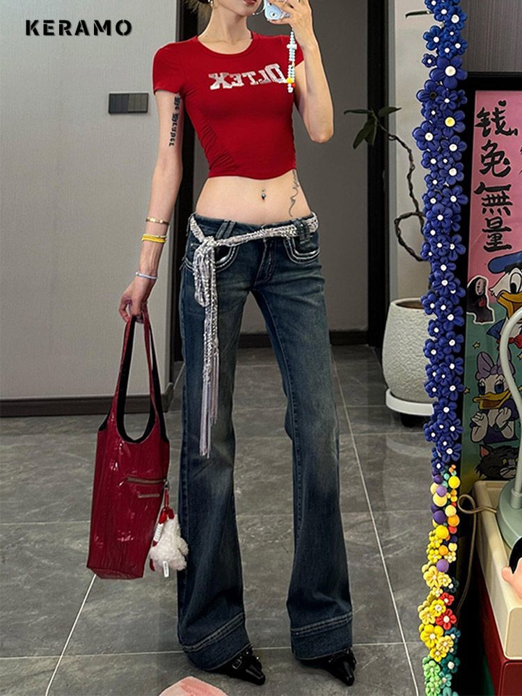 Streetwear y2k Flare Jeans Dis - Mom Jean High Rise recensione e prezzo