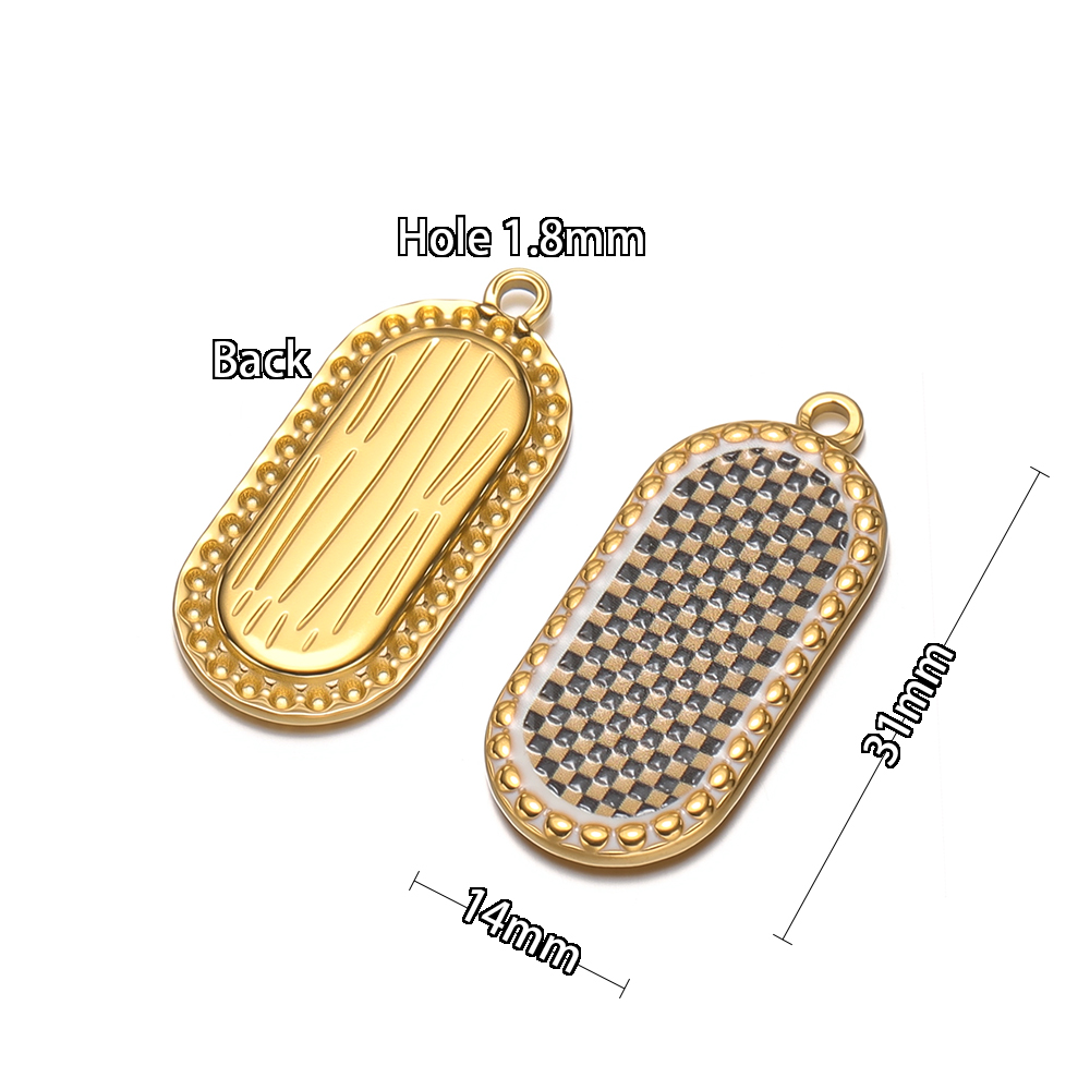 4pcs Stainless Steel Gold Oval - Vintage Fashion Necklace recensione e prezzo